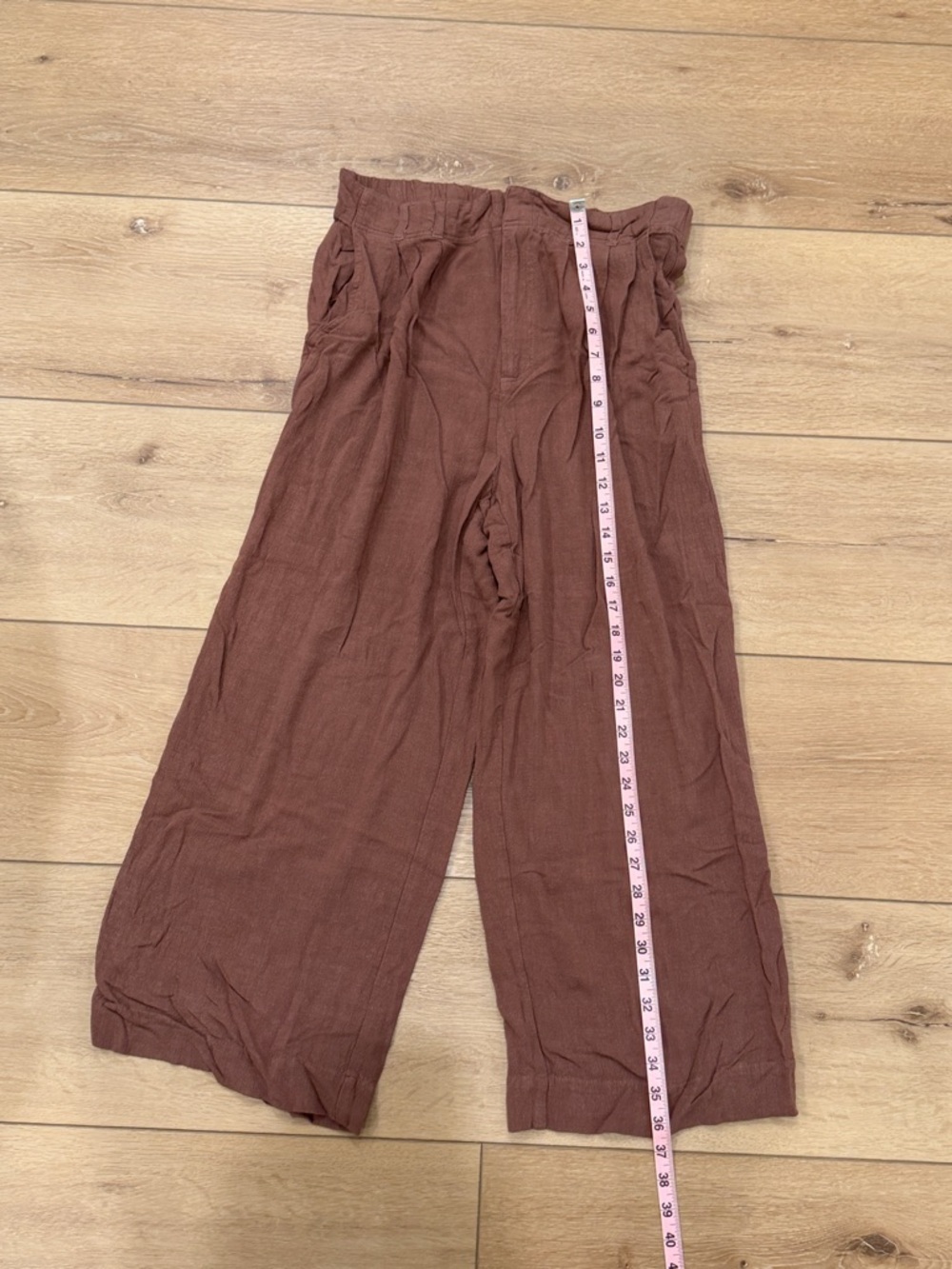 Z Supply Mauve Wide-Leg Crop Pants - Picture 7 of 8